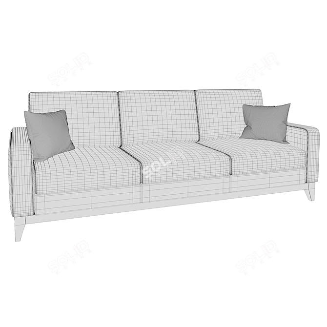 Modern Textured Sofa: Griton 3D model image 2