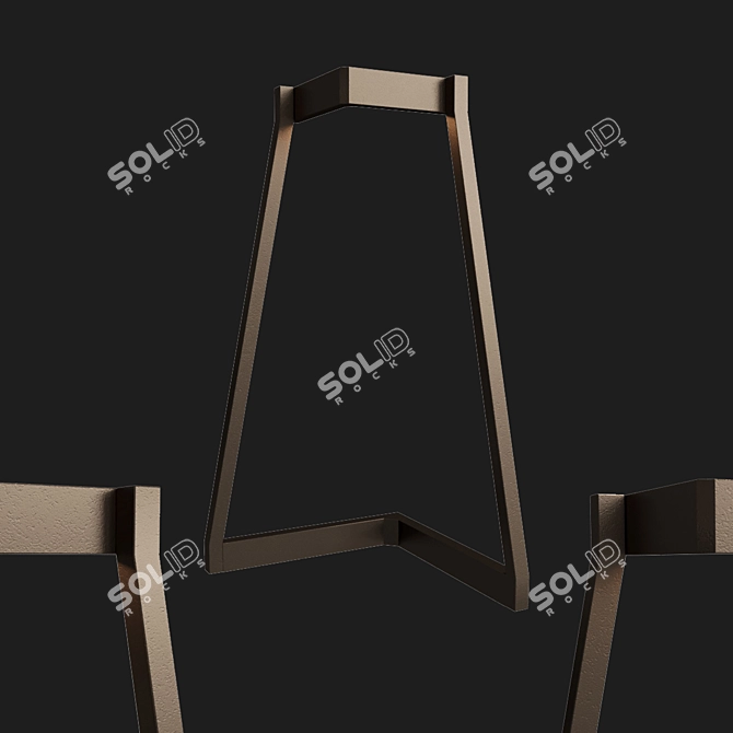 Minimal Metal Table Lamp, Warm Light 3D model image 1