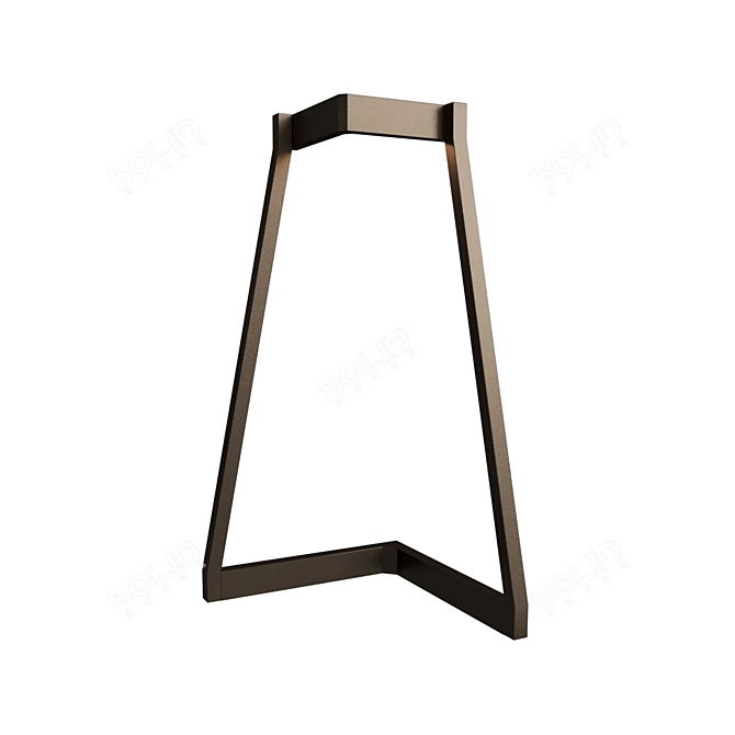 Minimal Metal Table Lamp, Warm Light 3D model image 2