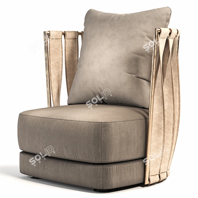 Cantori Twist ArmChair: High Detail and Quality 3D model image 2