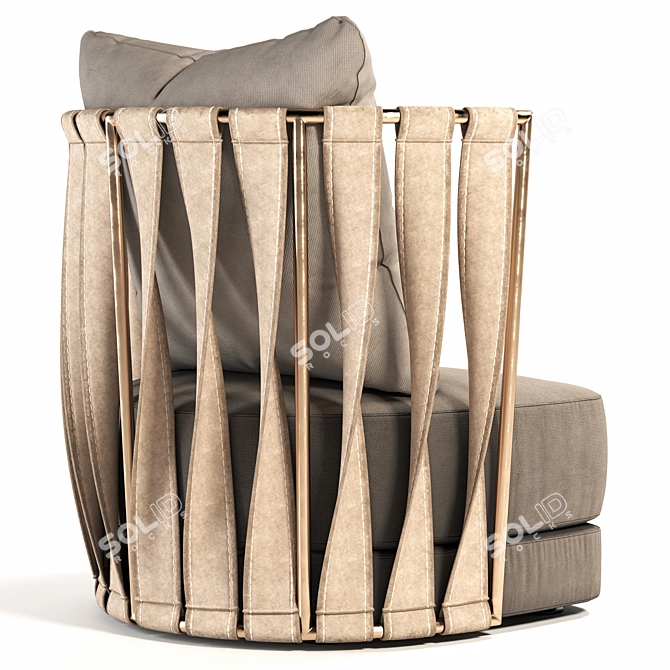 Cantori Twist ArmChair: High Detail and Quality 3D model image 3