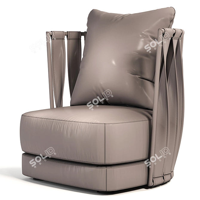 Cantori Twist ArmChair: High Detail and Quality 3D model image 4
