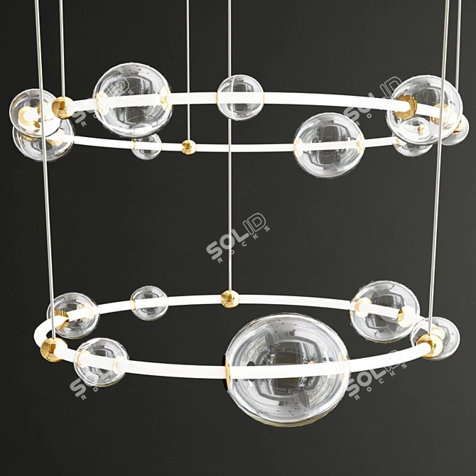 Sessa LED Glass Ring Pendant 3D model image 2