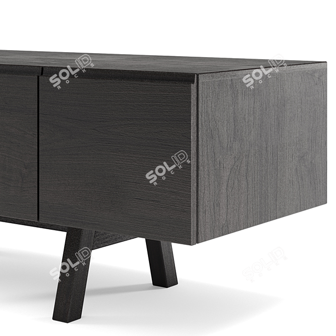 Zeitraum Rattan Oak Sideboard 3D model image 5