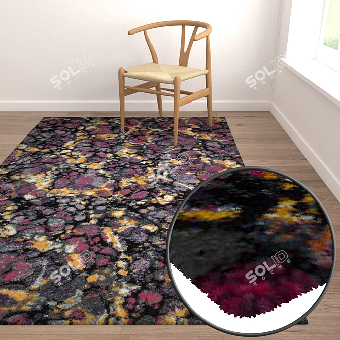 Versatile Carpet Set: High-Quality Textures for 3D Renders 3D model image 5