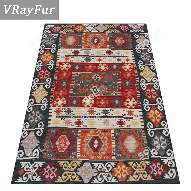 High Quality Carpet Set for Close and Distant Views 3D model image 2