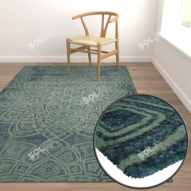 Luxury Carpet Set: High-Quality Textures for Stunning Renders 3D model image 5