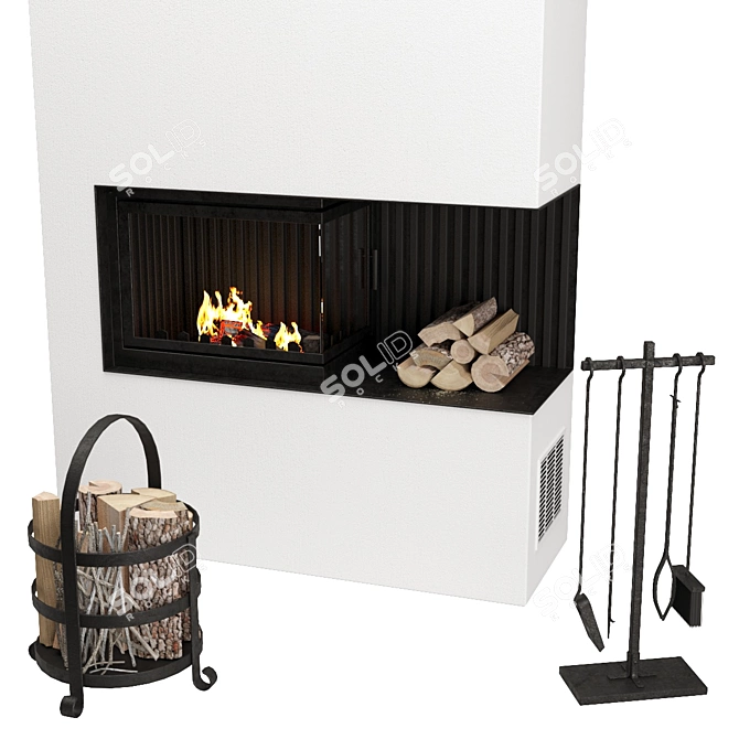 EICHHOLTZ FireBird Fireplace 3D model image 2