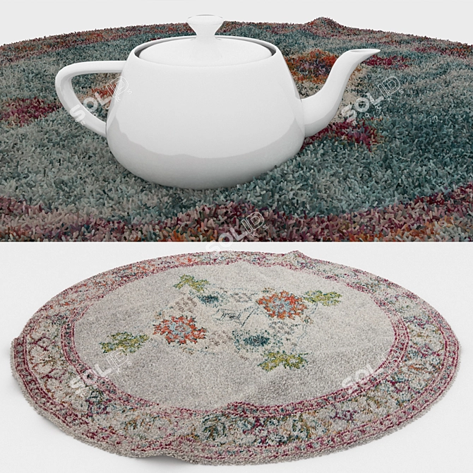 Round Carpets Set - Perfect for Diverse Perspectives! 3D model image 3