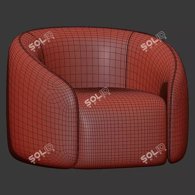 Cozy Lagoon Lounge Chair 3D model image 4