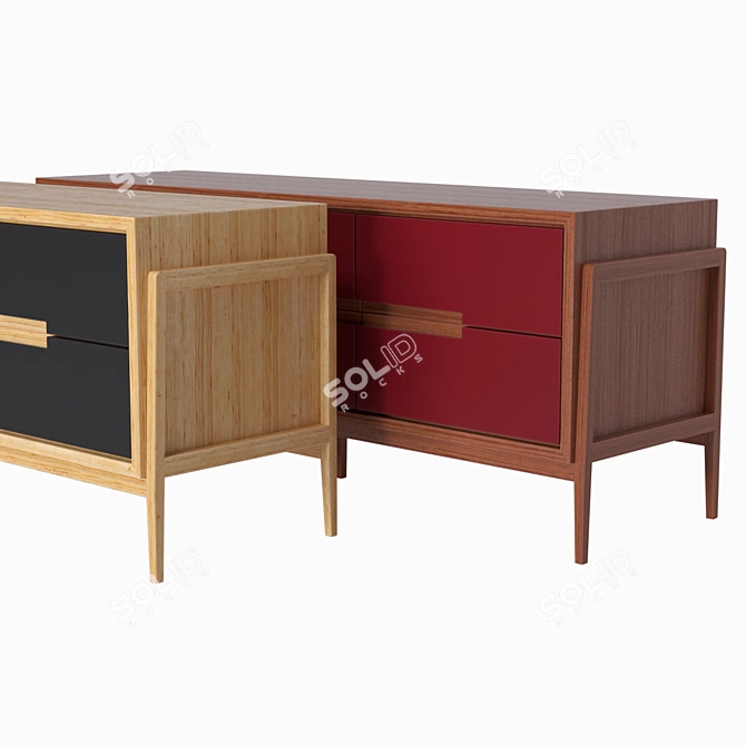 Contemporary TV Stand COMO, 140cm 3D model image 3