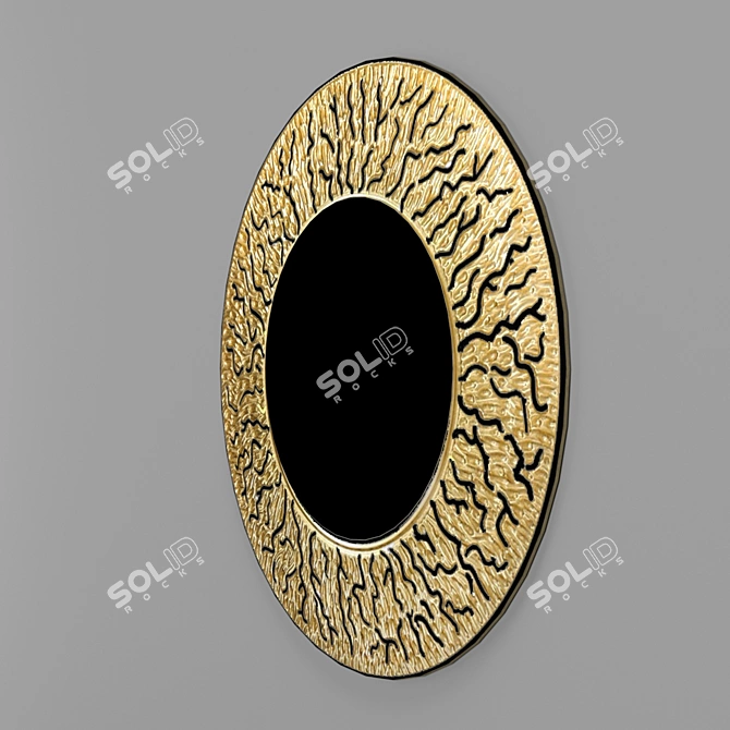 Coral Gold Mirrored Wall Décor 3D model image 3