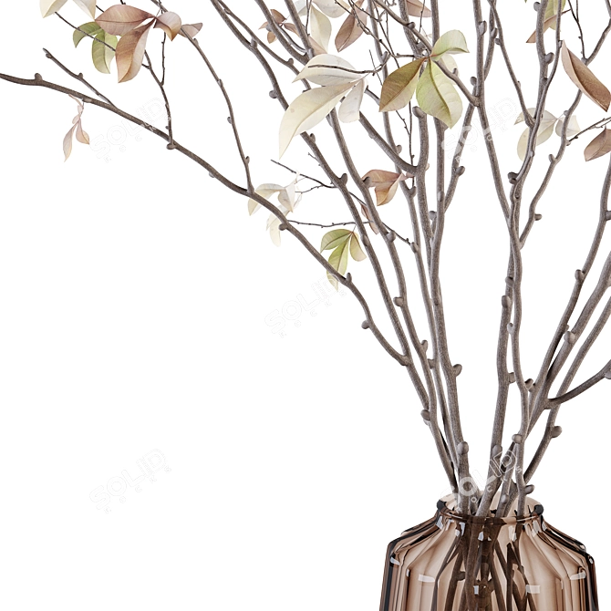 Elegant Vase with Branches 3D model image 4