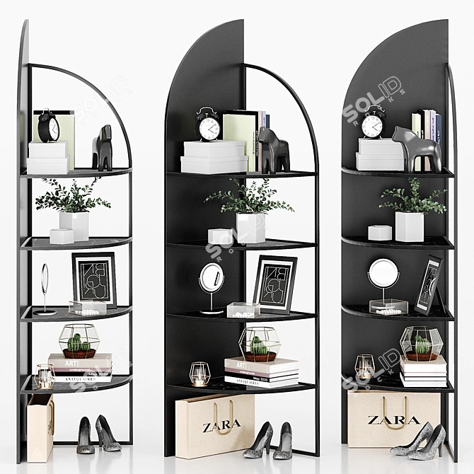 Minimalist Corner Shelving Palazzo 3D model image 1