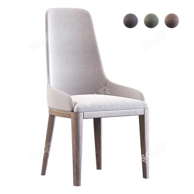 Elegant Cleo Chair - Designer CRS MisuraEmme 3D model image 1