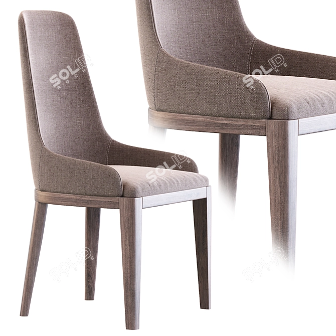 Elegant Cleo Chair - Designer CRS MisuraEmme 3D model image 2