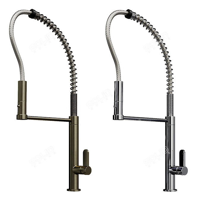 Gessi Helium Kitchen Faucet: Italian Elegance for Your Culinary Oasis. 3D model image 2