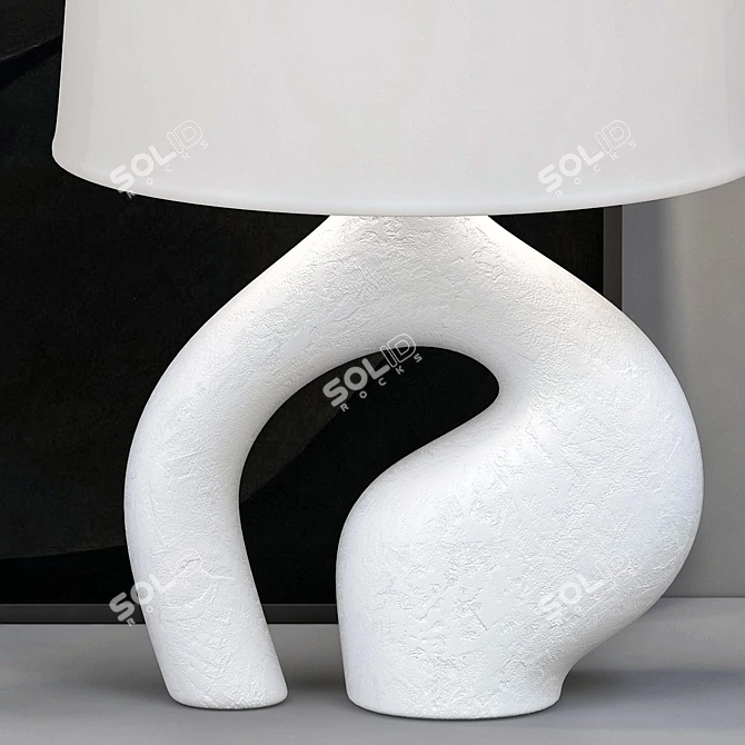 Modern Décor Set: Art, Vase, Lamp & Clock 3D model image 2