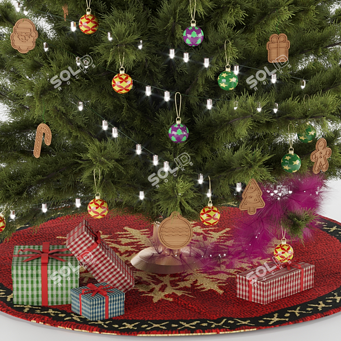 Festive Evergreen Wonderland 3D model image 3