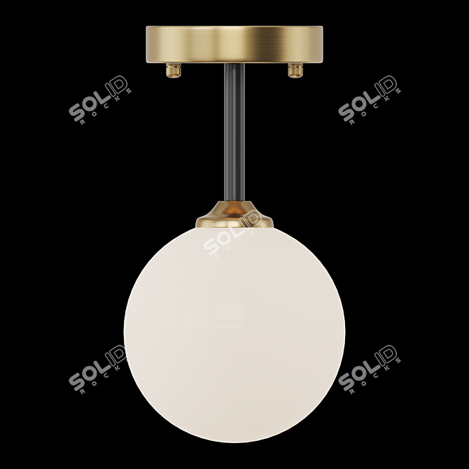 Elegant Metal Ceiling Lamp: Lampatron CHELSY 3D model image 2