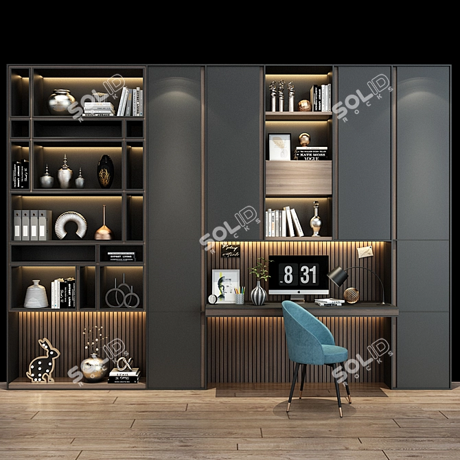 Modern 3-Piece Furniture Set 3D model image 1