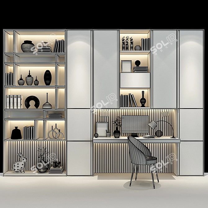 Modern 3-Piece Furniture Set 3D model image 2