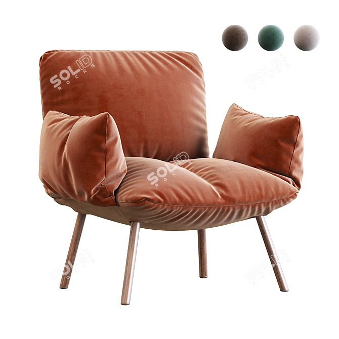 Contemporary Pil Bonaldo Armchair 3D model image 1