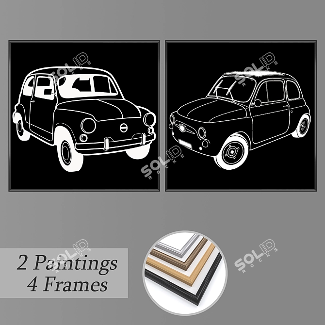 Vintage Wall Art Set - No. 2956 3D model image 1