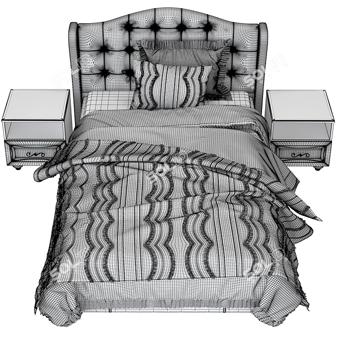 Bianca Factory Bed: A Favorite for Your Home 3D model image 5