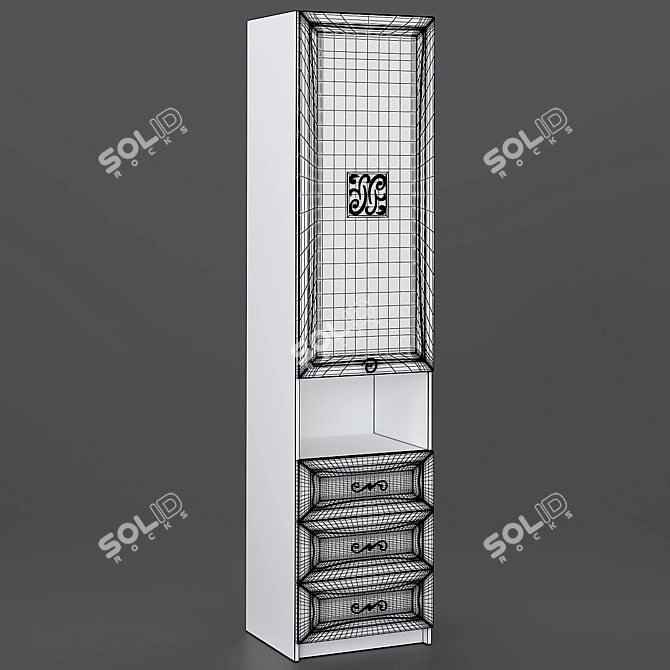 Bianca Drawer Rack: Stylish Storage Solution 3D model image 2