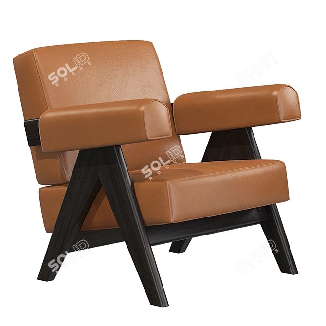 Classic Elegance: Cassina Capitol Armchair 3D model image 1