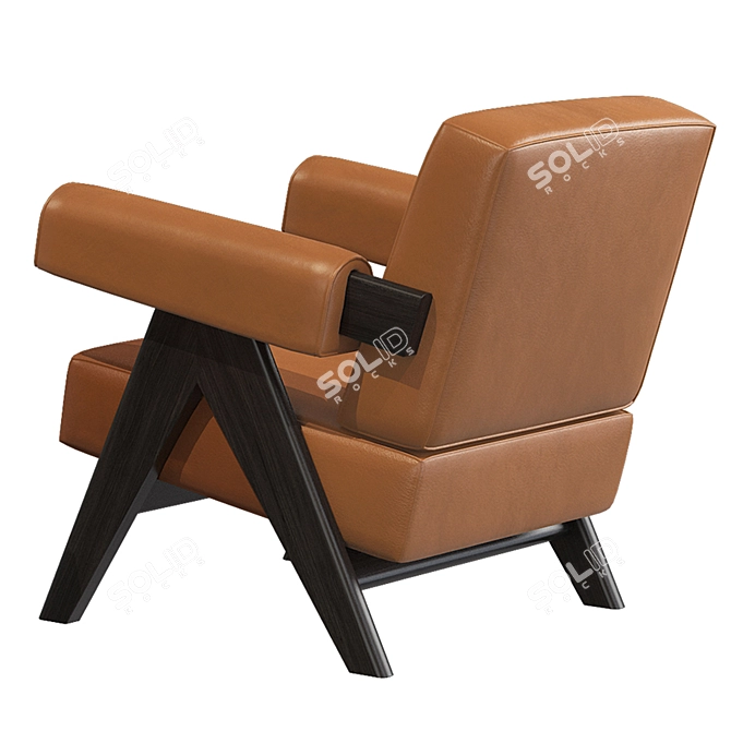 Classic Elegance: Cassina Capitol Armchair 3D model image 2