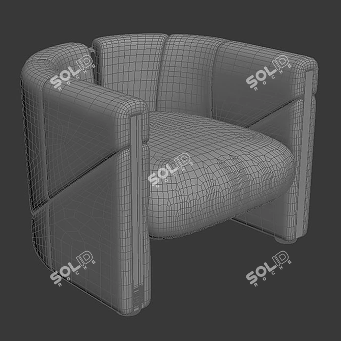 Visionnaire Petra Armchair: 2020 Beauty Collection 3D model image 3