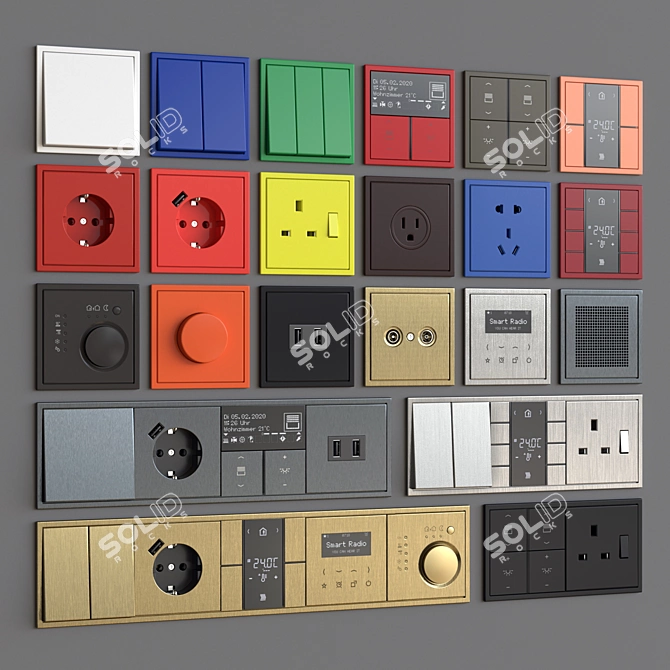 Smart Home Switches & Sockets 3D model image 2