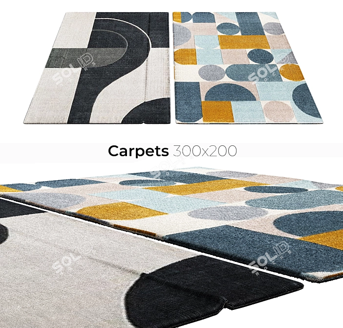 Elegant Interior Carpets 3D model image 1