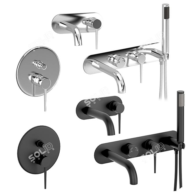 Cezares Tink Bathroom Fixture Set 3D model image 4