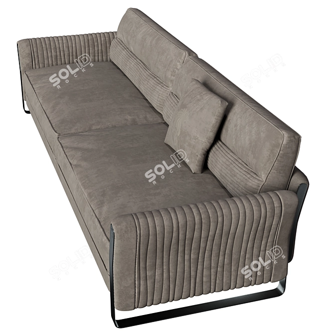 Mirage 390: Luxurious Italian Leather Sofa 3D model image 2