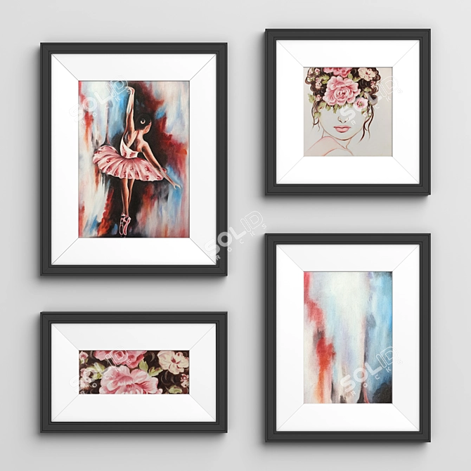 Abstract Arah Dancer Frame Set 3D model image 1