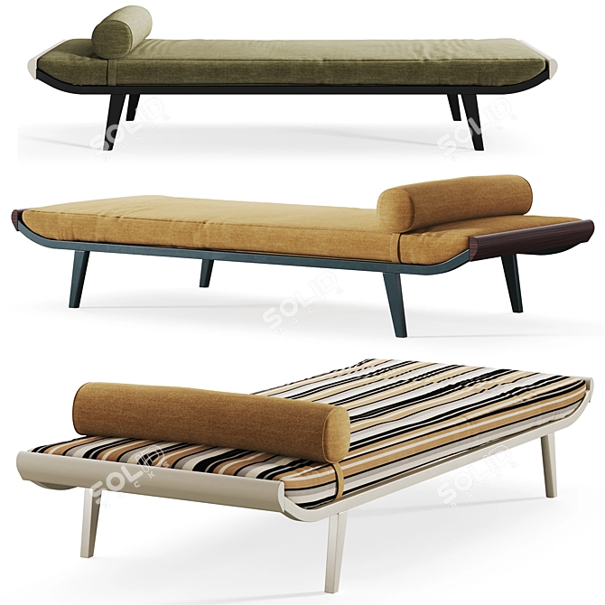 Cleopatra Daybed: Elegant and Versatile Seating 3D model image 7