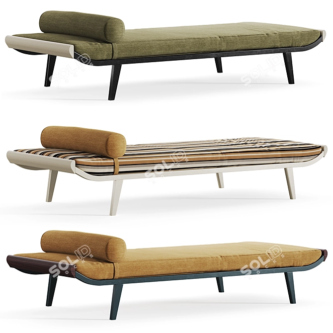 Cleopatra Daybed: Elegant and Versatile Seating 3D model image 9