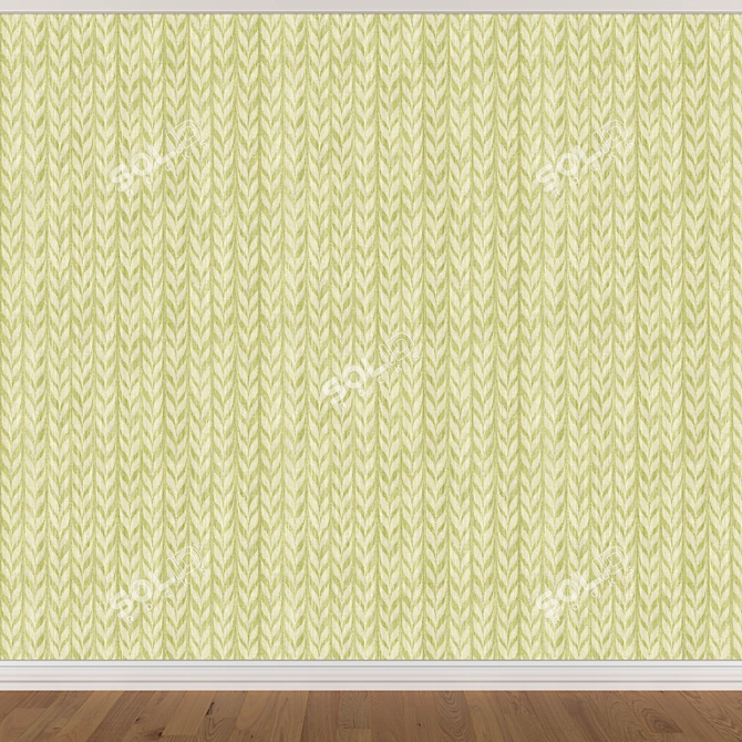 Seamless Wallpaper Set: 3 Colors + Textures 3D model image 2