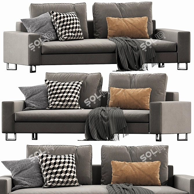 Modern Molteni&C Large Sofa 3D model image 1