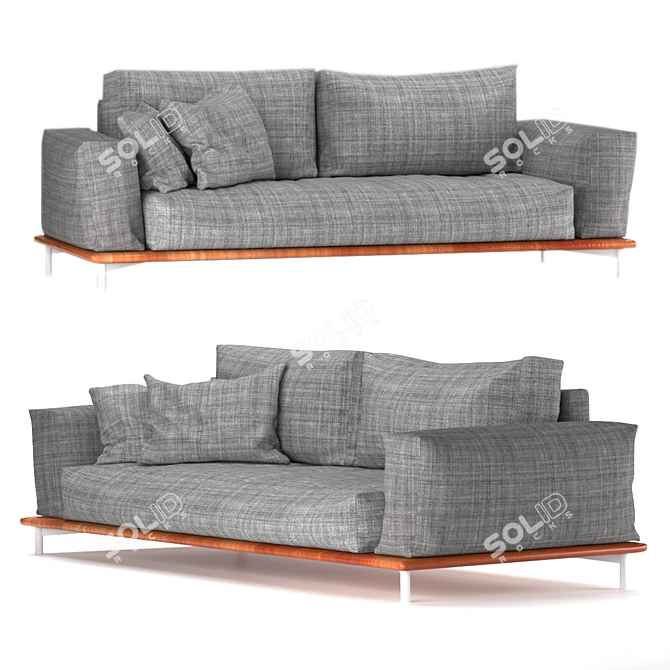 High-Quality 3D Sofa Model 3D model image 6