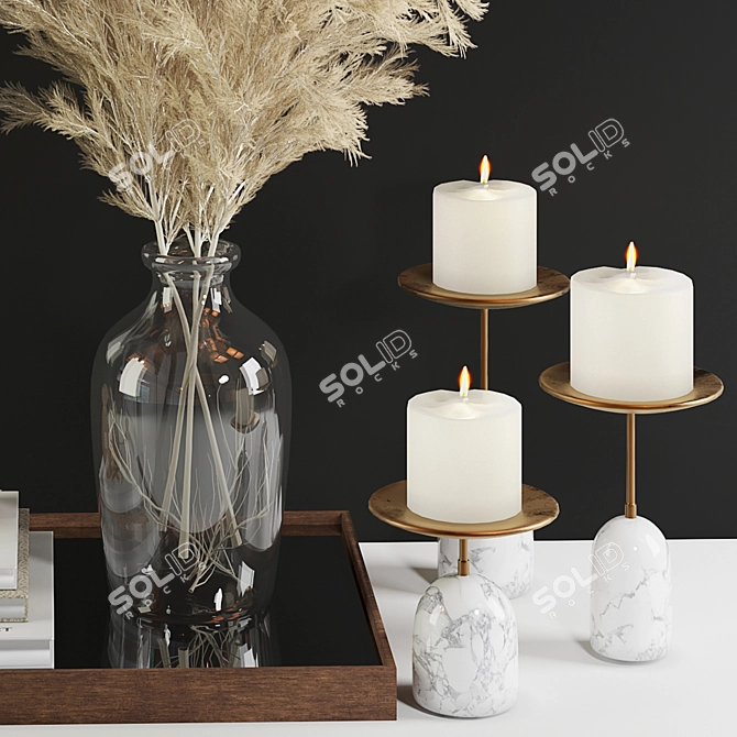 Pampas Decor Set 3D model image 2