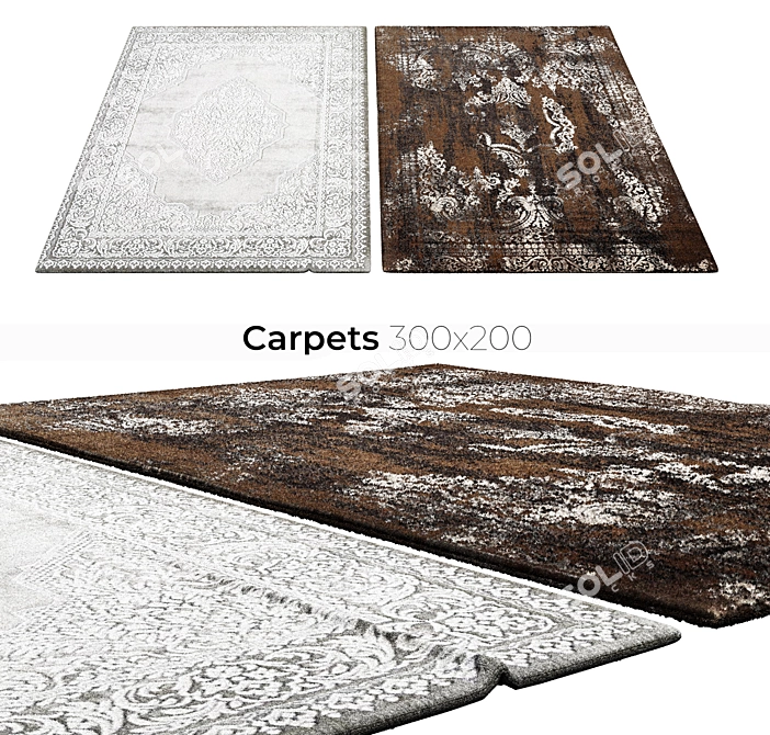 Stylish Interior Rugs 3D model image 1