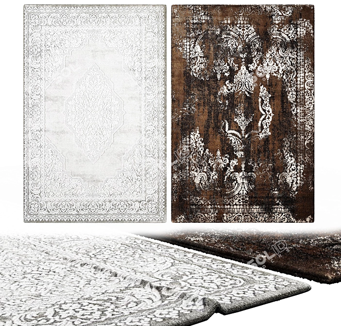 Stylish Interior Rugs 3D model image 2