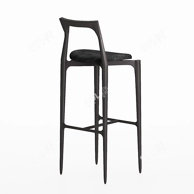 Modern Gray Bar Chair: Collector Studio 3D model image 2