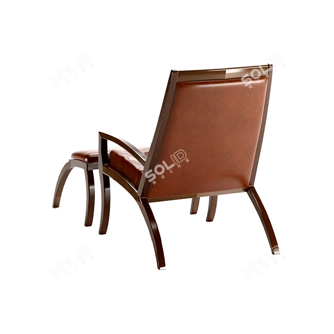 Elegant Comfort Armchair 3D model image 3