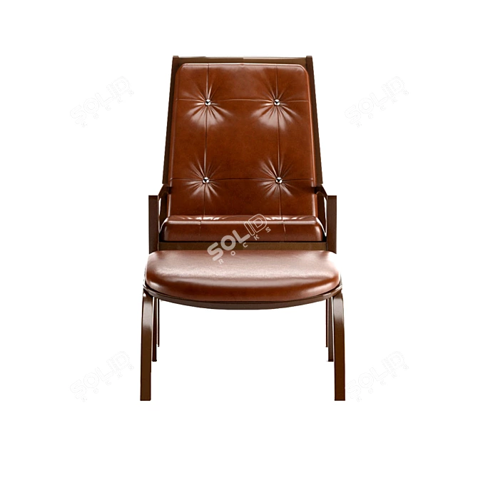 Elegant Comfort Armchair 3D model image 4