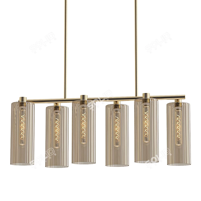 Elegant Emma Chandelier 3D model image 1